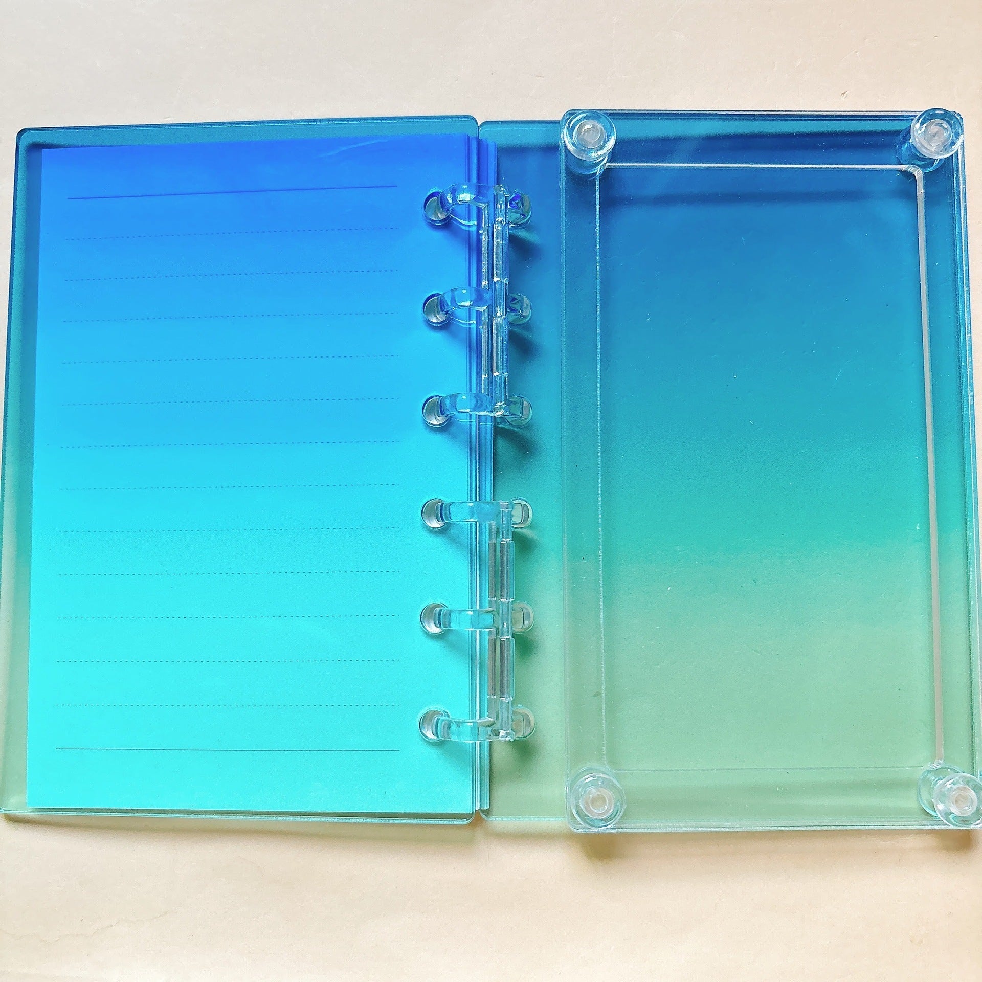 Wholesale DIY Shake A7 Color Gradient Shake Book Acrylic Exquisite Loose leaf Notebook